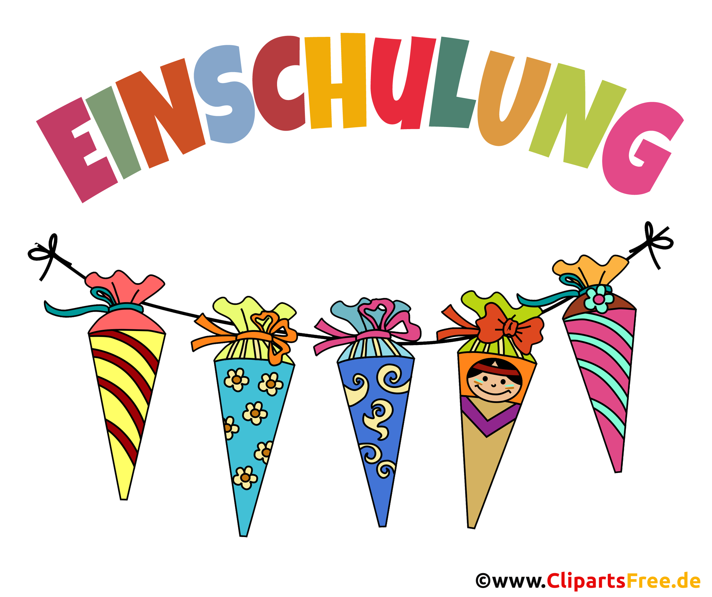 Grusskarte zum Schulbeginn Einschulung PNG-transparent