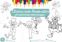 clown zum ausmalen