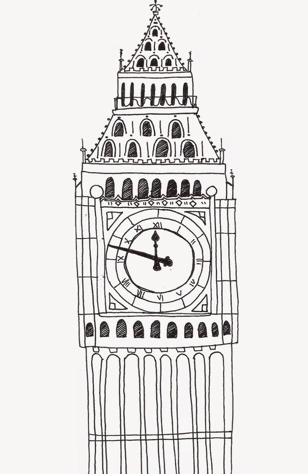 Chocolitier!: Day 81: Drawing Big Ben with Leigh Hobbs