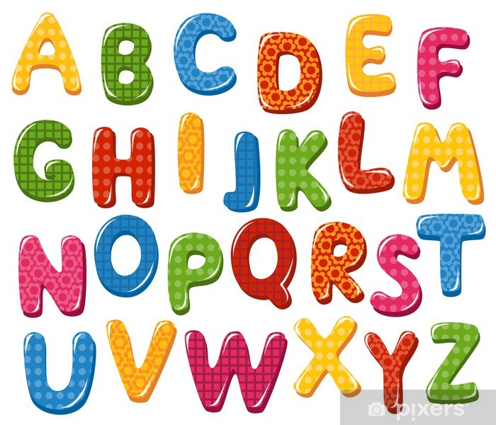 Poster Bunte Alphabet Buchstaben - PIXERS.DE