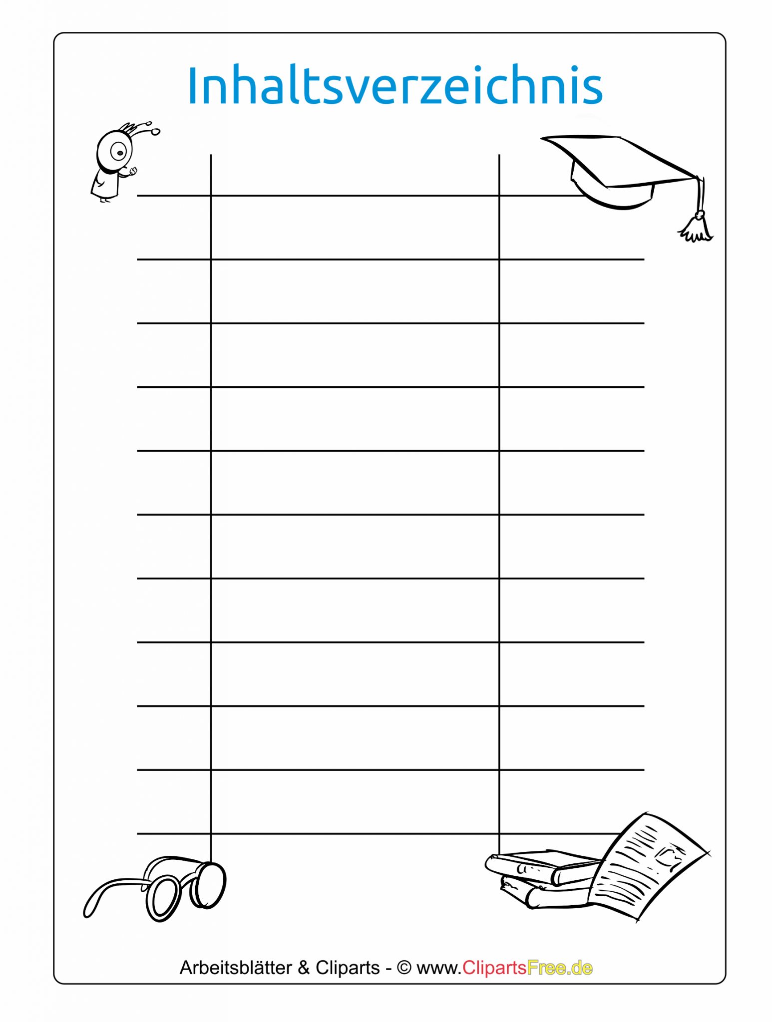 Inhaltsverzeichnis Zum Ausdrucken Kostenlos - kinderbilder.download