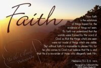 faith the substance of things hoped for