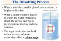 dissolving process in a solution