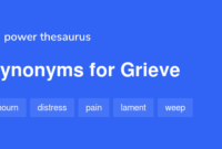 grieve definition and synonyms