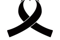 breast cancer ribbon silhouette