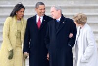 george w bush and michelle obama pics