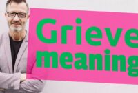 grieve definition and meaning