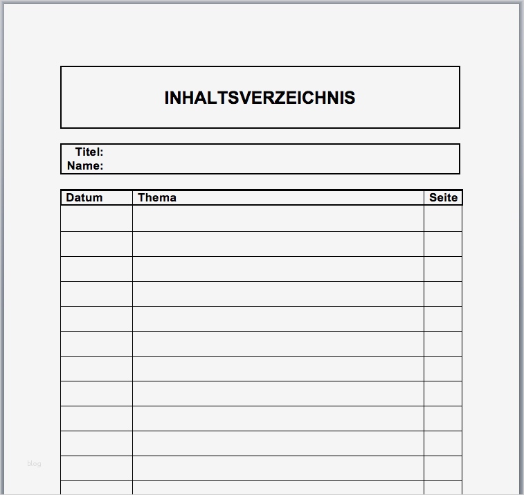 Personalfragebogen Vorlage Word Luxus Zum Ausdrucken Inhaltsverzeichnis