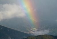 regenbogen vom flugzeug aus