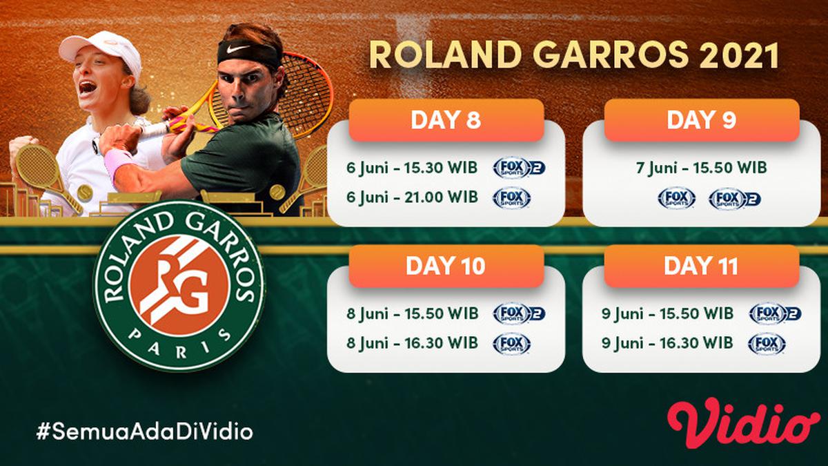 Jangan Ketinggalan, Live Streaming Grand Slam Roland Garros 2021 Pekan