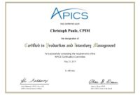 is apics cpim certification worth it