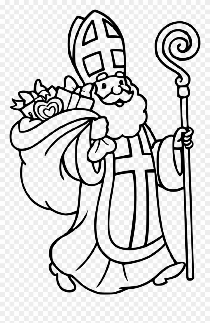 Big Image - Nikolaus Zum Ausmalen Und Ausdrucken Clipart in Nikolaus