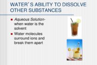 substances that dissolve in water are called