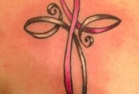 breast cancer ribbon tattoo