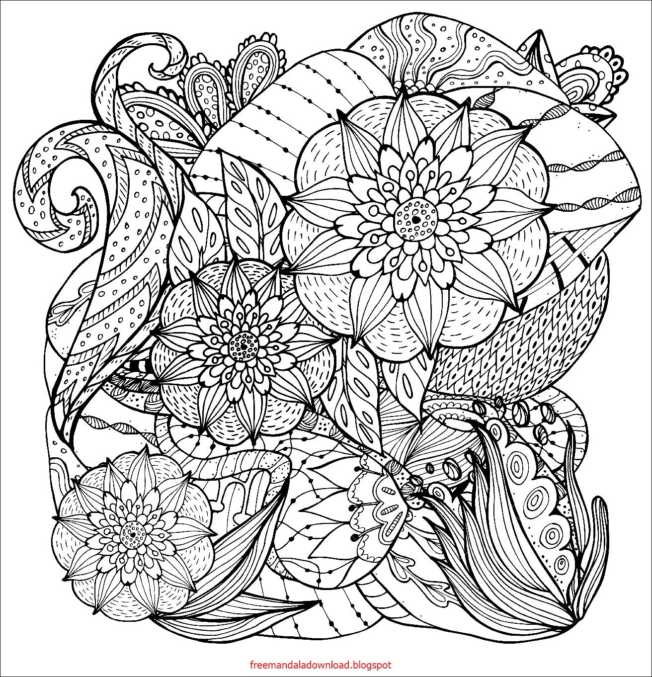 Malbuch für Erwachsene zum ausdrucken ~ Free Mandala