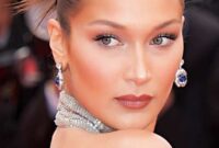 bella hadid slicked back hair