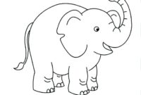 elefant ausmalbild einfach