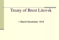 treaty of brest litovsk definition