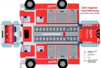 feuerwehrauto basteln schablone