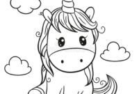 ausmalbilder kawaii einhorn