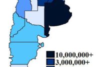 superficie et population de l’argentine