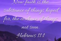 faith is the substance kjv