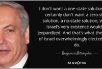 netanyahu one state solution