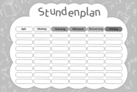 leerer stundenplan