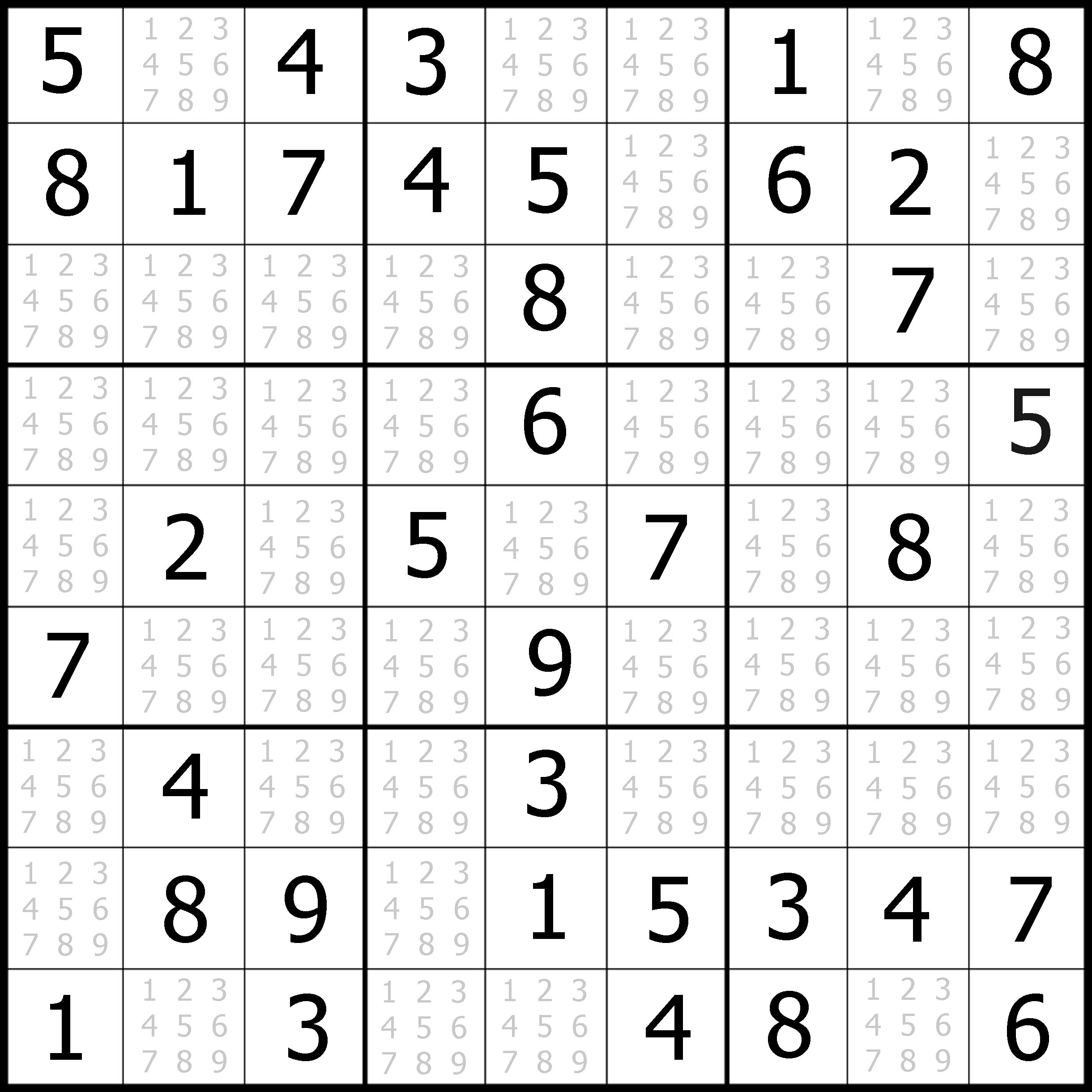 Printable Sudoku Puzzles Easy #6 - Printable Crossword Puzzles