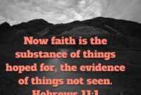 scripture faith is the substance hoped for