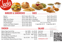 jack’s bar and grill menu