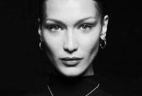 bella hadid black and white