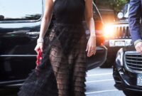 bella hadid black dress