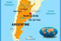 argentine sur la carte