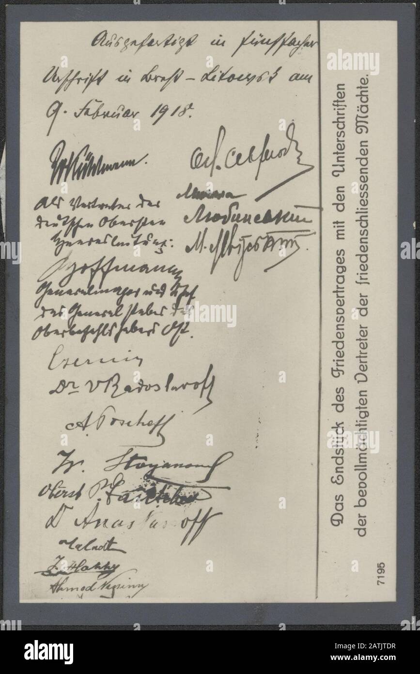 Treaty of brest litovsk hi-res stock photography and images - Alamy