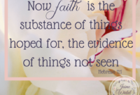 the substance of things hoped for