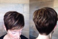 highlights for pixie cut on brown hair