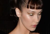 pics of bella hadid with curtain bangs