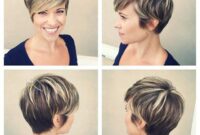 pixie cut with blonde highlights