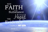 faith is the substance hoped for