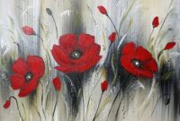 acrylbild malen blumen