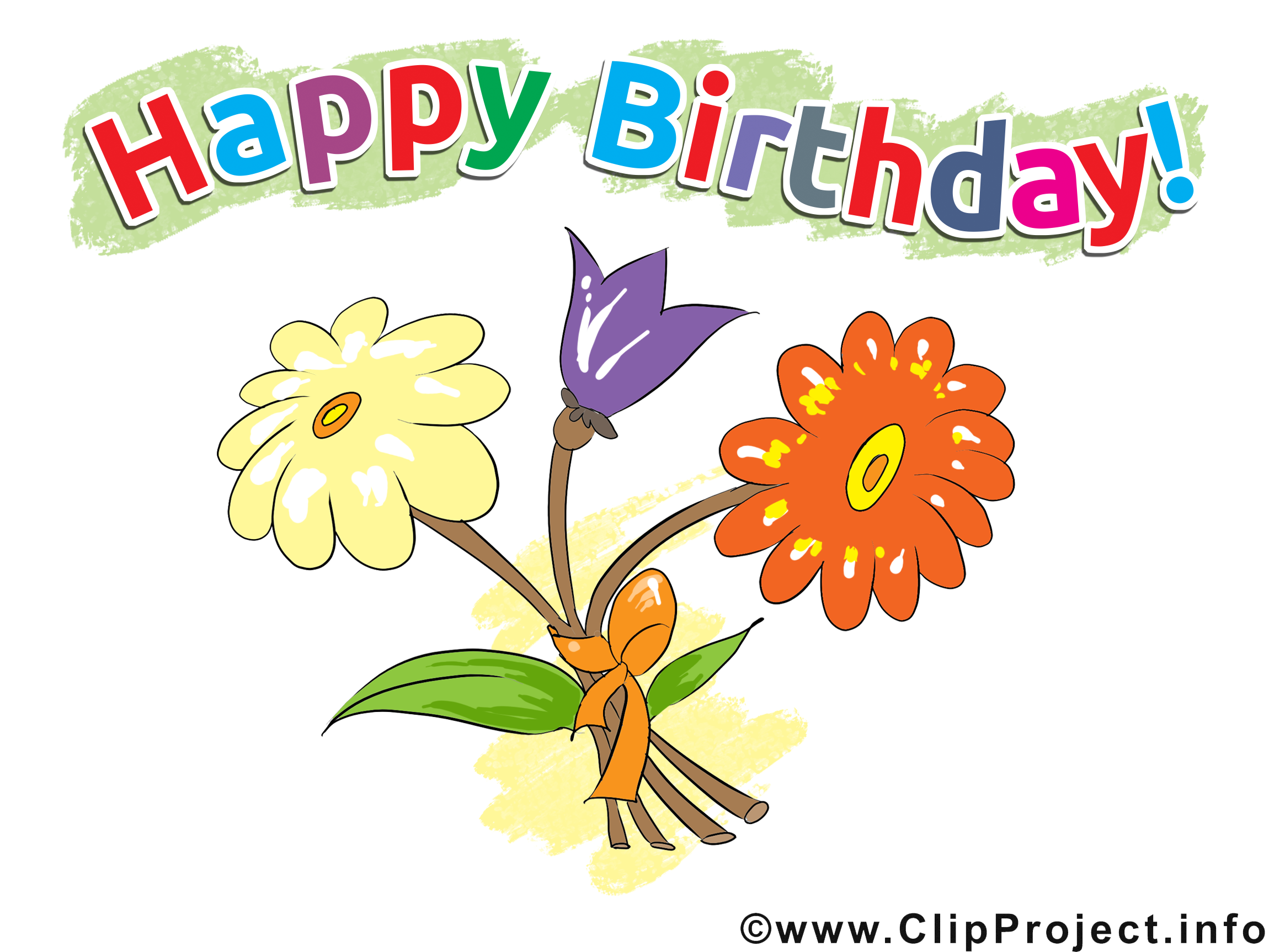 Fleurs image – Anniversaire images cliparts - Cartes virtuelles