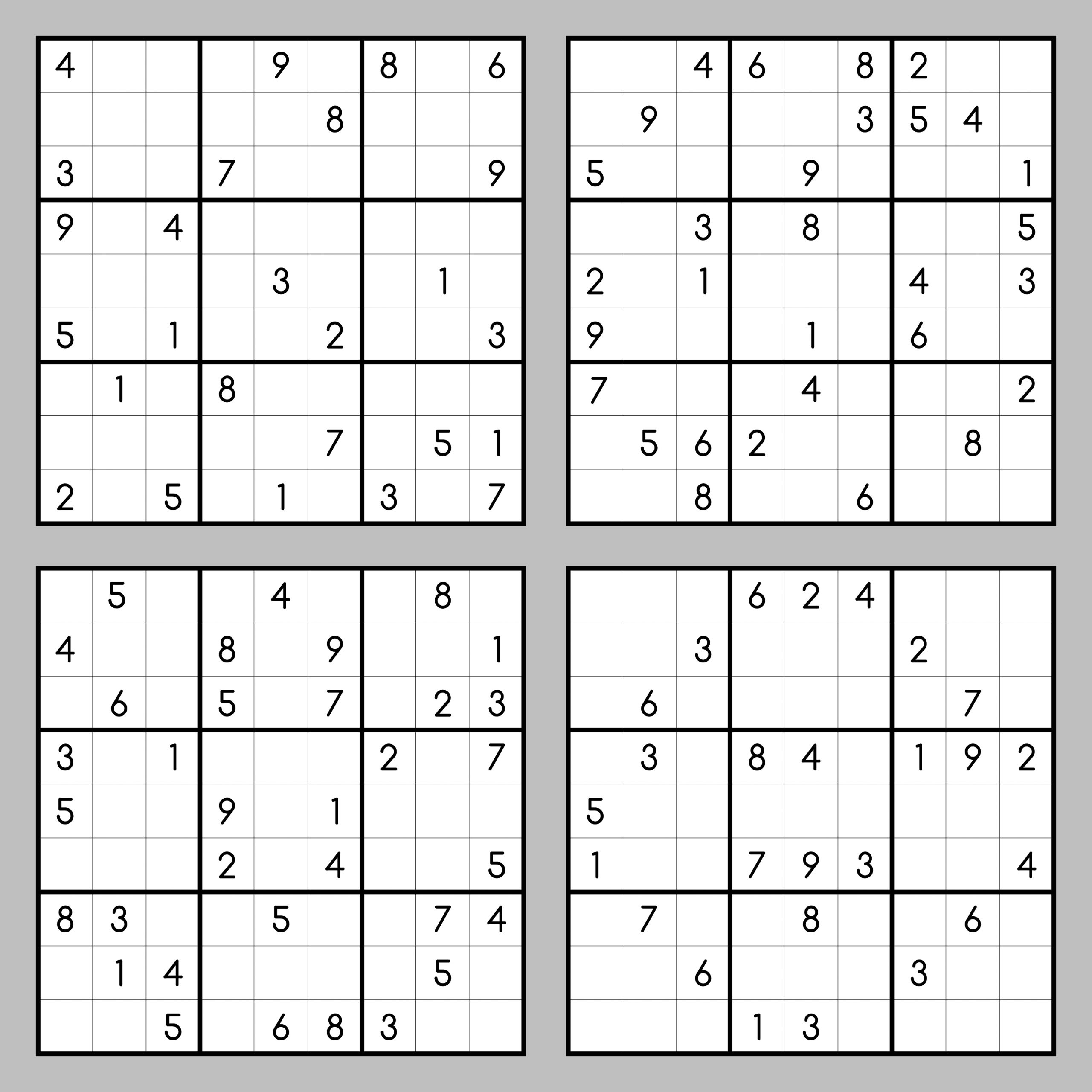 Sudoku Schwer / Sudoku sehr schwer Online & zum Ausdrucken | Sudoku